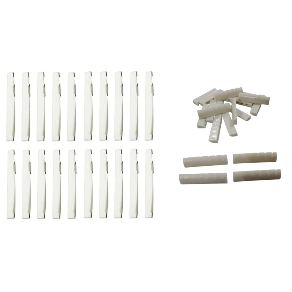 Kit 20 Rastilho e 20 Pestana Violao Aço Plastico