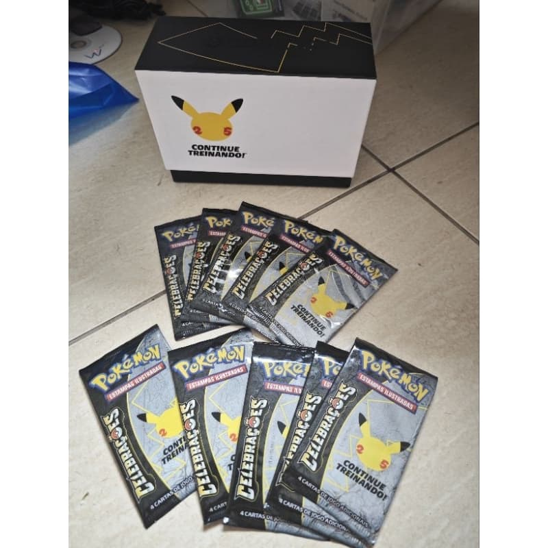 10 boosters pokémon edição celebrações - original copag