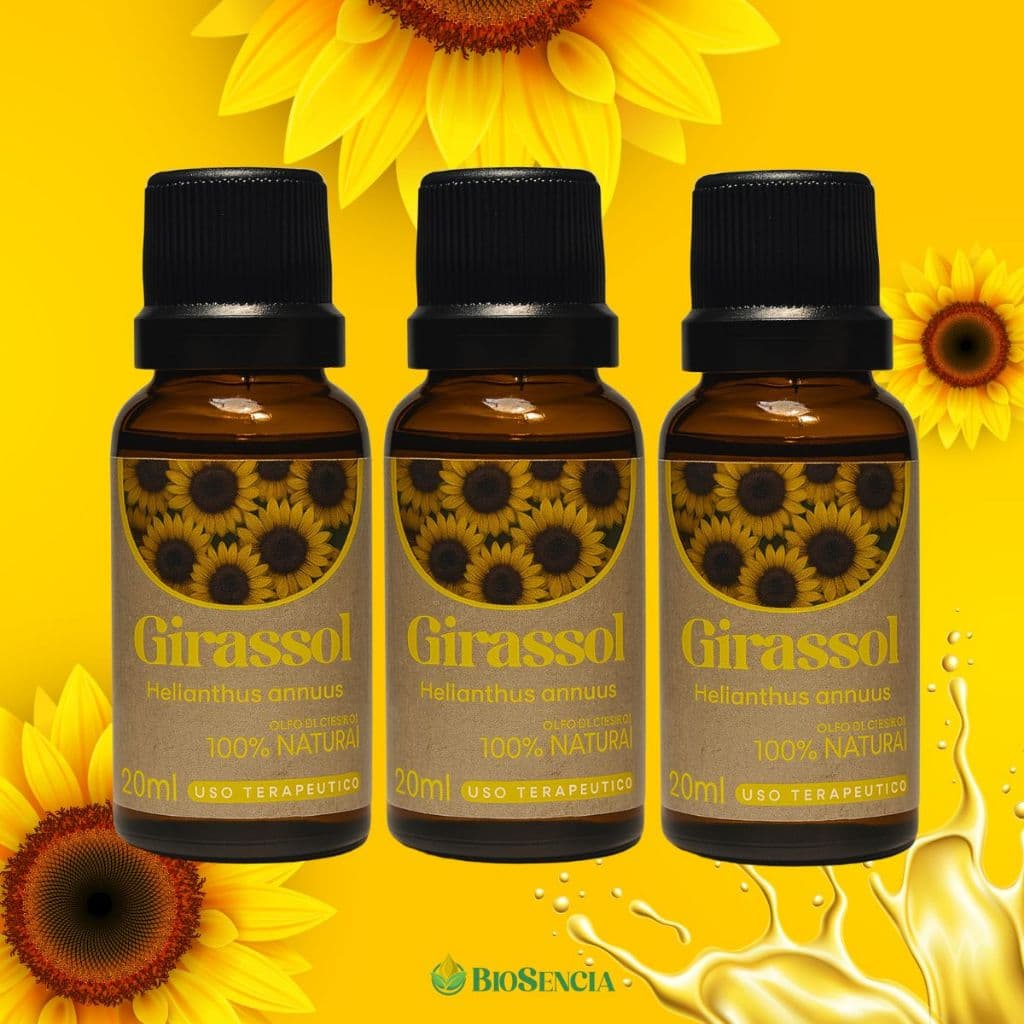 Combo 3 Óleos de Girassol 20 ml – Tratamento Natural para Sua Beleza Diária