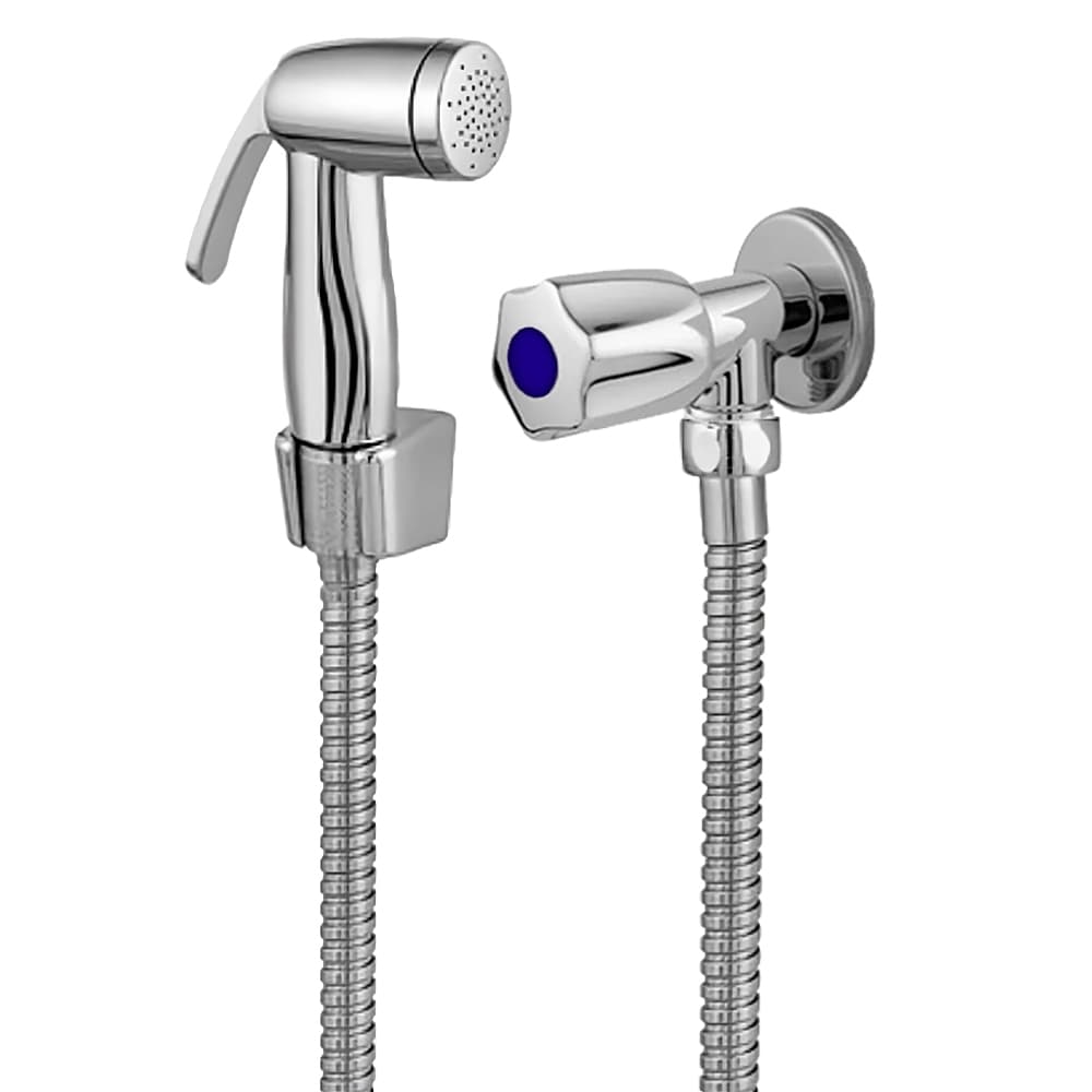 Ducha Higiênica Chuveirinho Para Banheiro Lavabo 1/4 De Volta Metal/abs Cromada Classic Beltempo