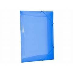 Pasta c/Aba e Elástico Plástica Ofício Cristal CR 501pp Dac Com 10 Unidade (Azul)