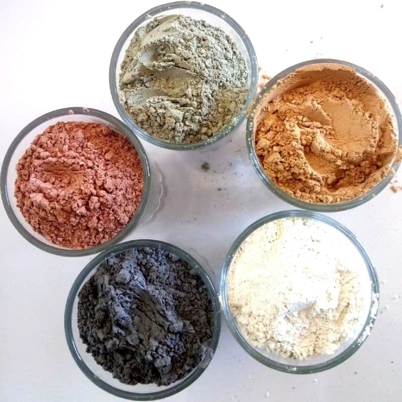 Argila Facial e Corporal 100% Natural 1kg Verde, Branca, Cinza, Amarela, Preta, Vermelha, Rosa Medicinal Vegana