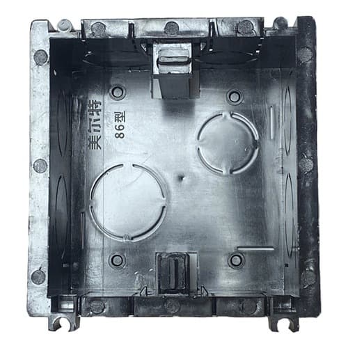 Caixa P/ Interruptor Parede Embutir 86x86mm Padrão Europeu Preto - Premium