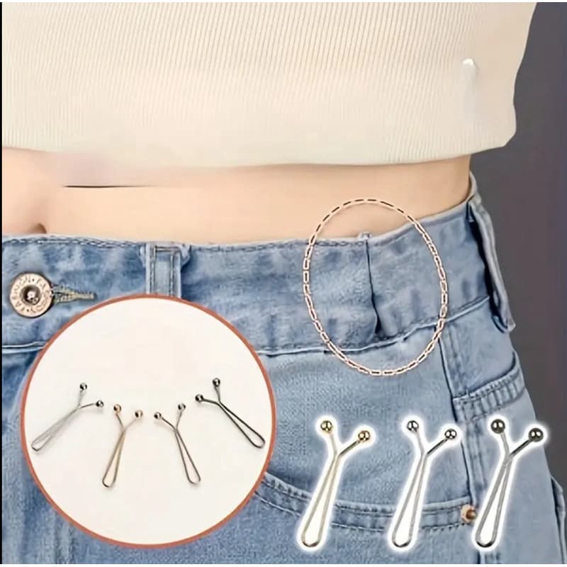 Clips Prático Para Ajuste de Cintura Em Calças e Jeans Bermuda Shorts