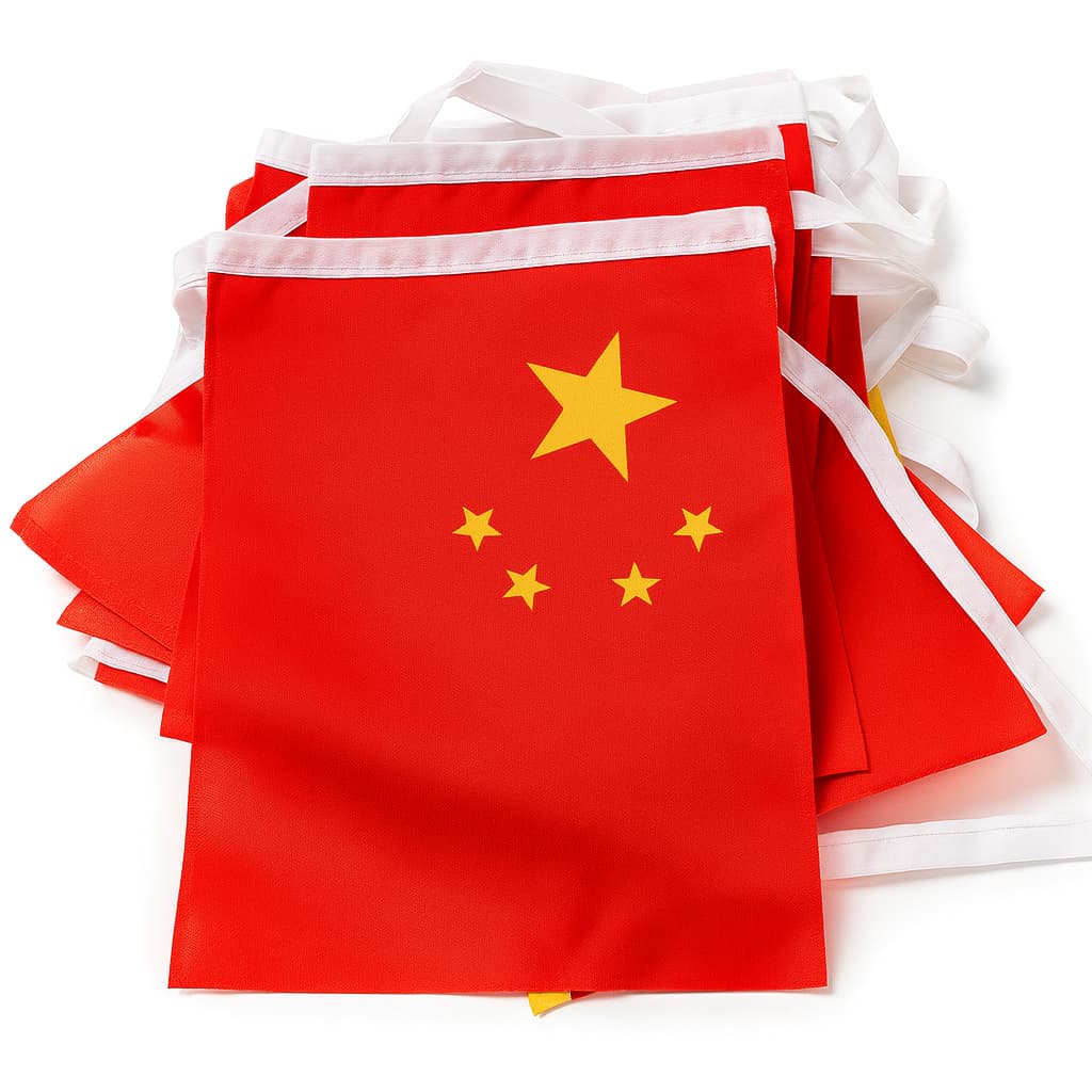 Varal Bandeiras Da China 10m C/30 21x14cm Envio Hj