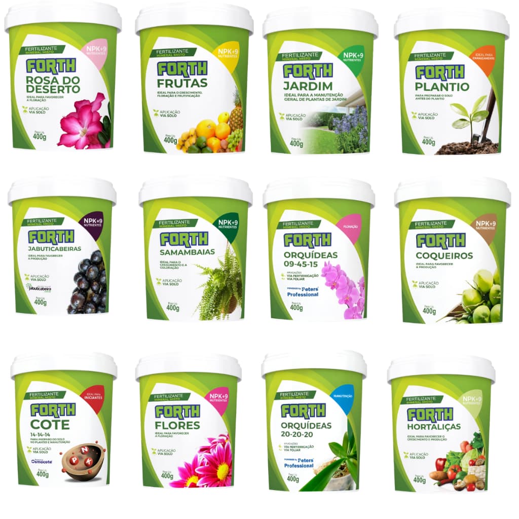 Adubo Fertilizante FRUTAS, FLORES, ROSA DO DESERTO, SAMAMBAIA, PLANTIO, SAMAMBAIA, HORATALIÇAS 400g