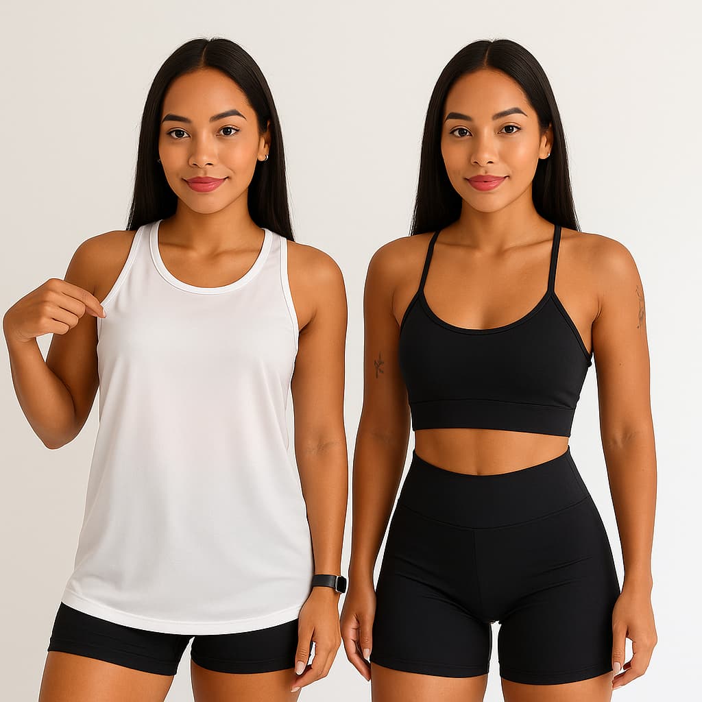 Kit 3 Peças Conjunto Top + Short + Regata Dryfit Treino Academia Fitness