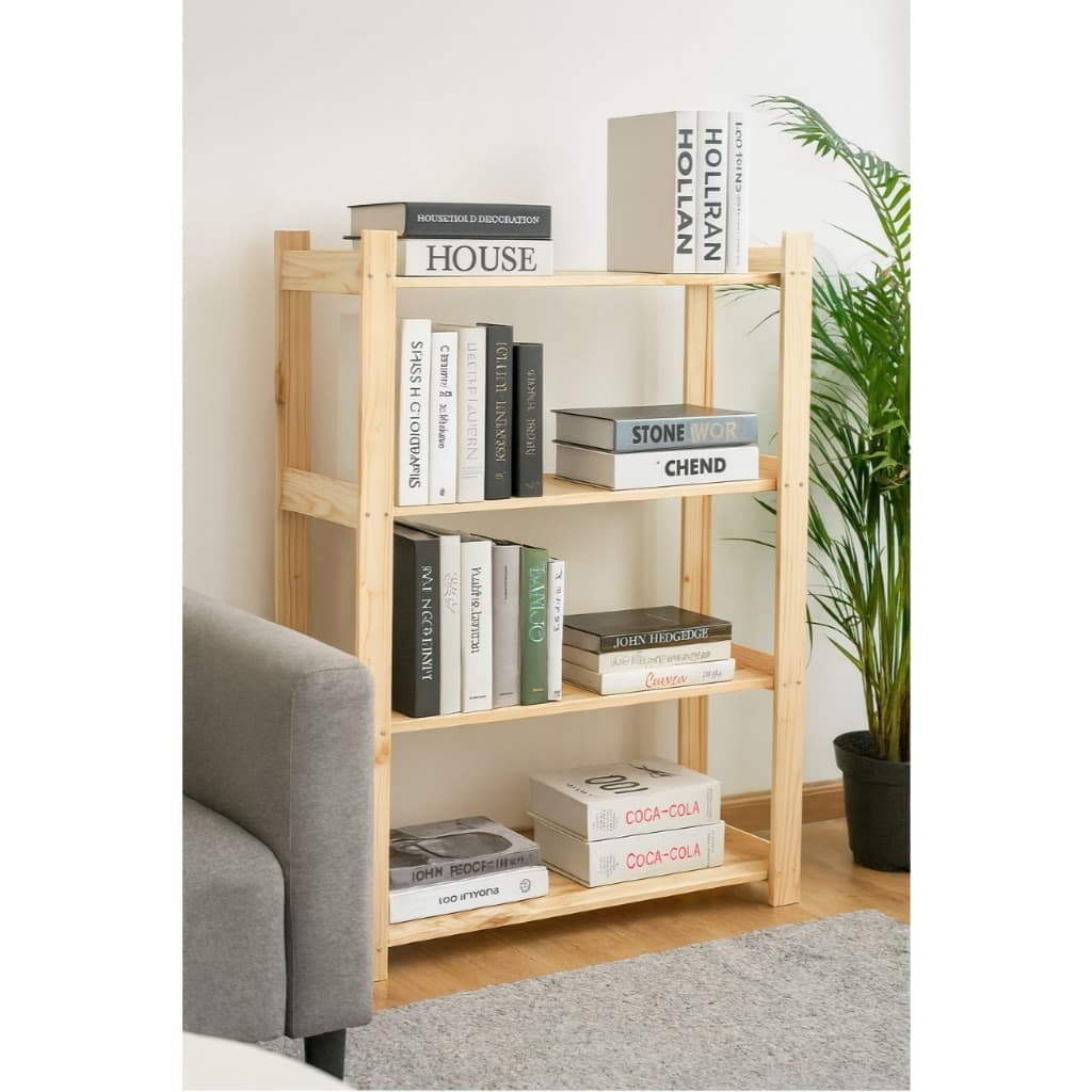 Estante 4 Prateleiras – Organização Sustentável com Charme Natural