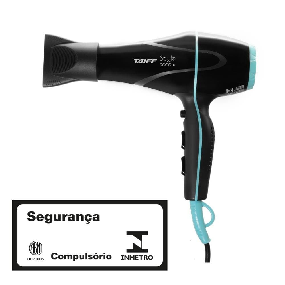 SECADOR DE CABELO TAIFF STYLE BLACK + BRINDE