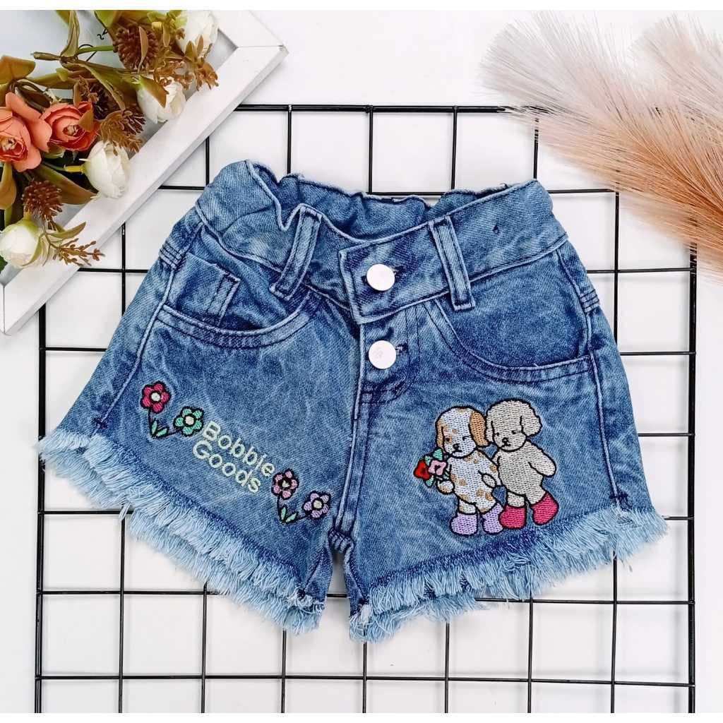 Short Jeans Infantil Marmorizado com Regulagem Interna - Tam. 2 ao 8