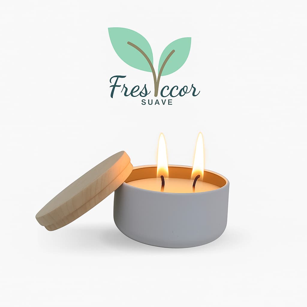 Vela Aromática Vegana  | Cera de Coco Natural • 2 Pavios • Essência Premium | Artesanal