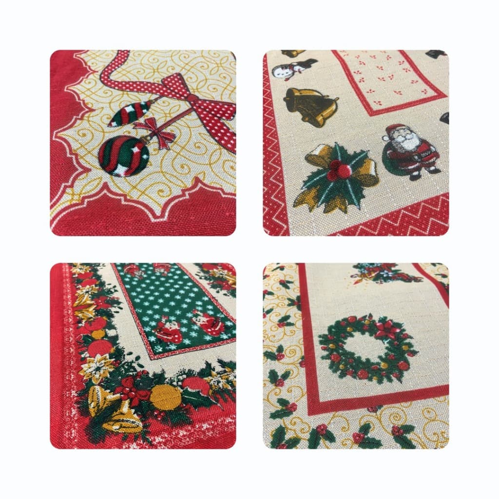 Kit 6 Toalhinhas de Natal Para Mesa Posta 30X40 Estampas Sortidas