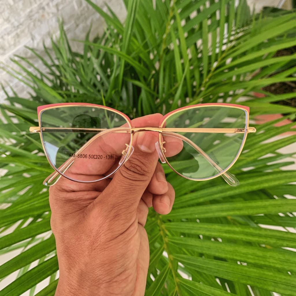 Retro Luxo Mulheres Óculos Armação Liga Olhos De Gato