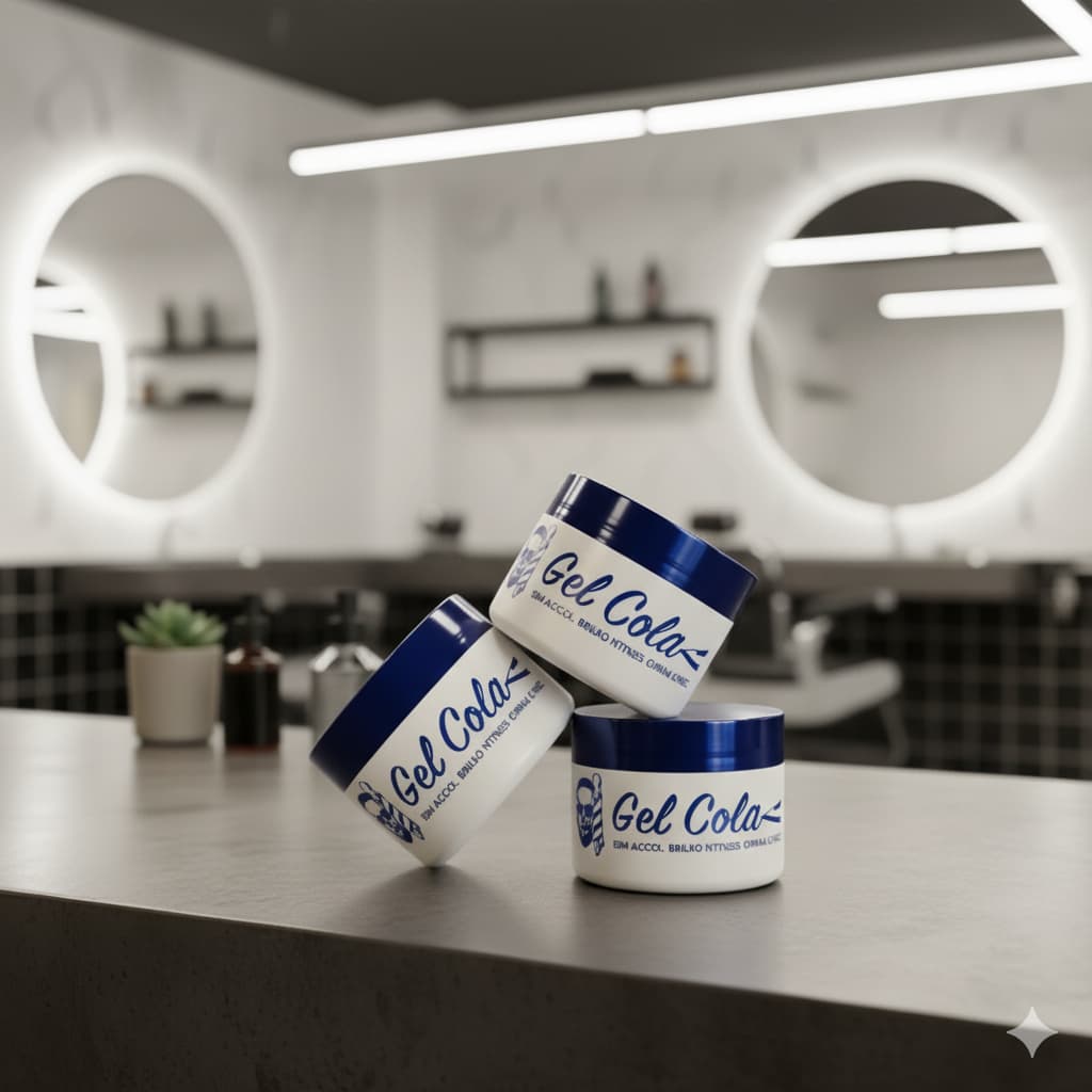 kit gel cola extra forte premiun fixa profissional 300g barbearia fixador de cabelo