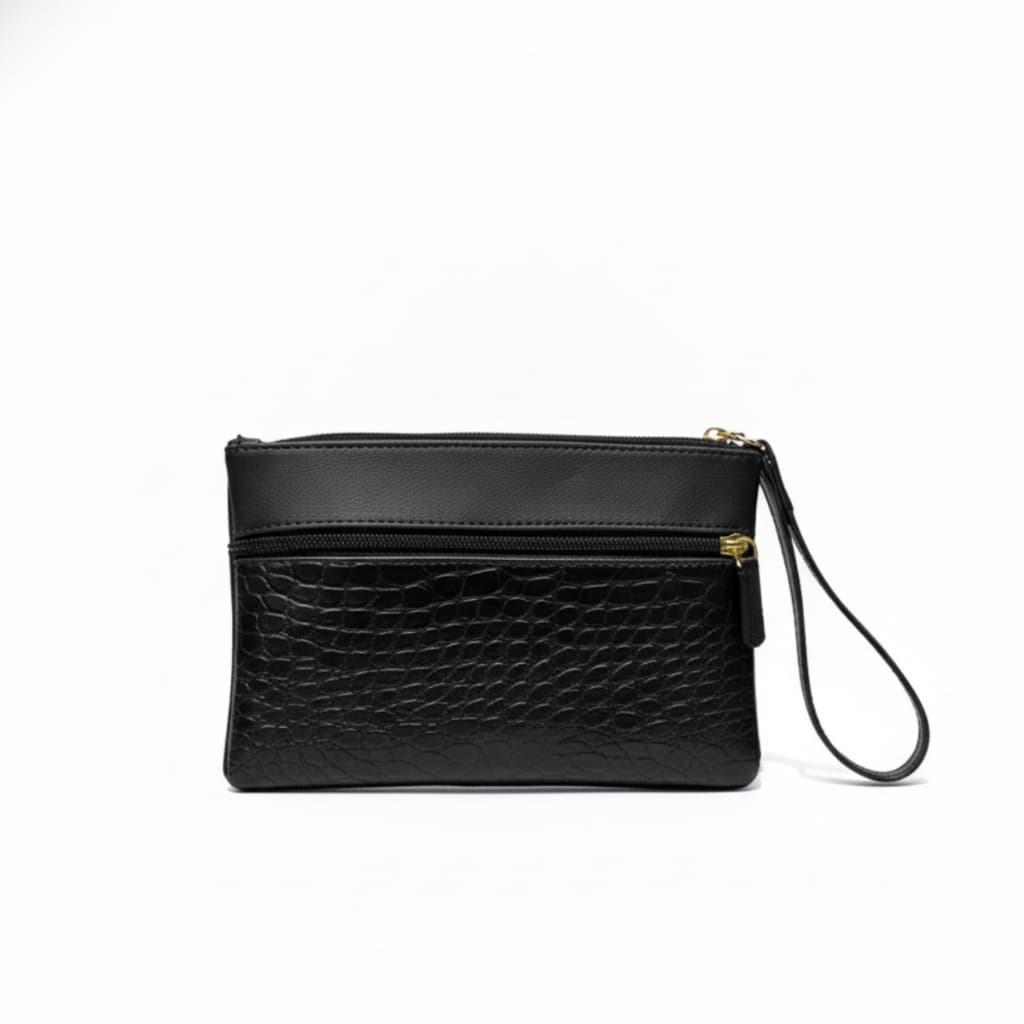 Carteira Feminina em Couro pu com Alça de Mão Use como Clutch ou Carteira