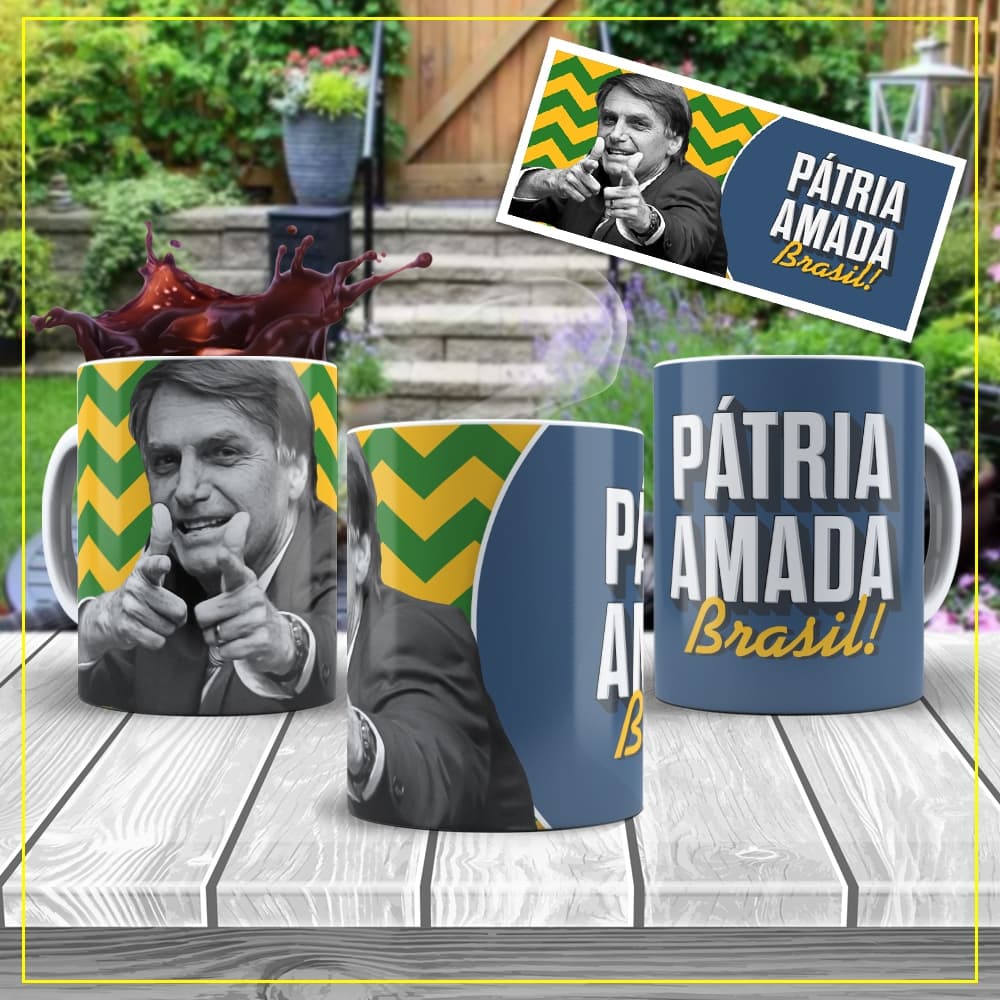 Caneca Bolsonaro O Mito 325ml | Porcelana Personalizada | Presente Criativo 🇧🇷