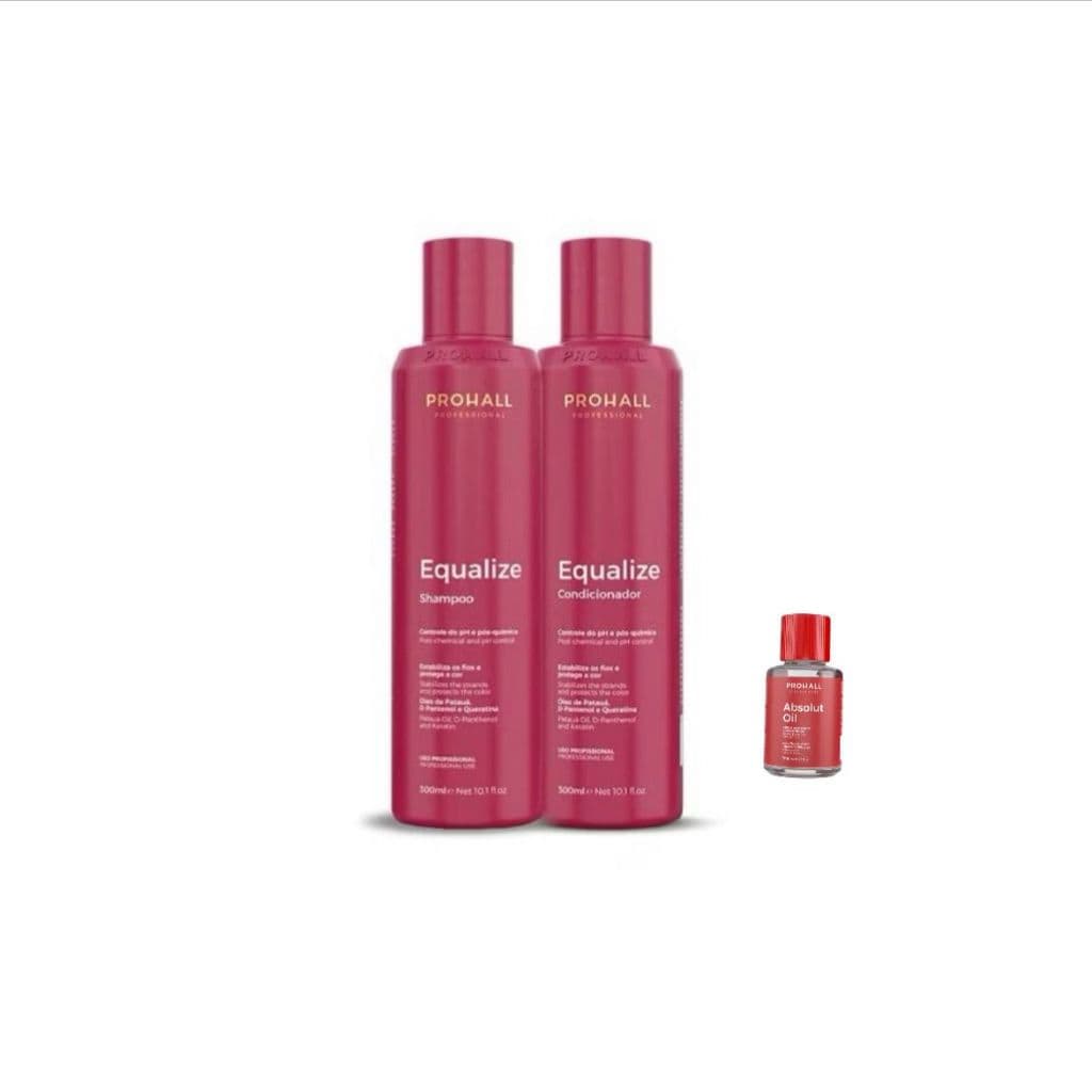 Kit Neutralizador de PH Prohall Equalize - Shampoo 300 ml + Condicionador 300 m l+ 1 Óleo 7ml