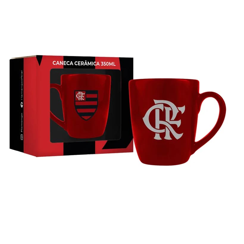 CANECA CERAMICA PRIME TIMES 350ML - FLAMENGO