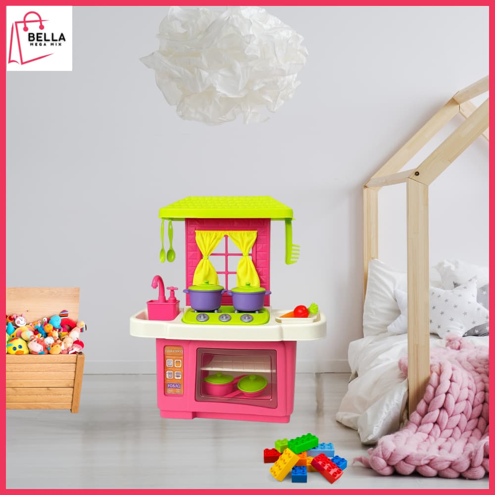 Kit Cozinha Brinquedo Infantil Forno Pia fogão e Acessórios
