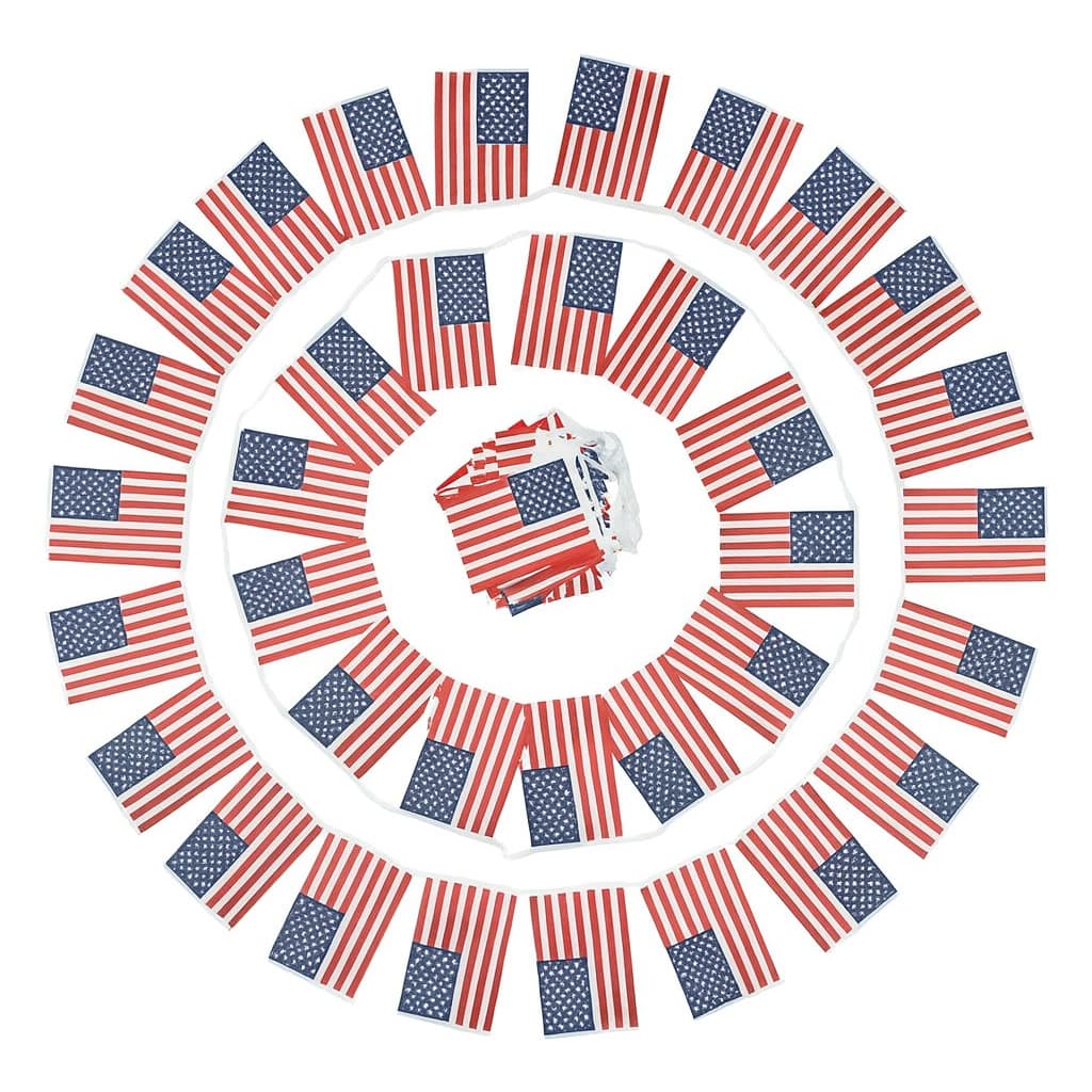 Varal Bandeiras Estados Unidos Usa 10m C/30 21x14cm Envio Hj