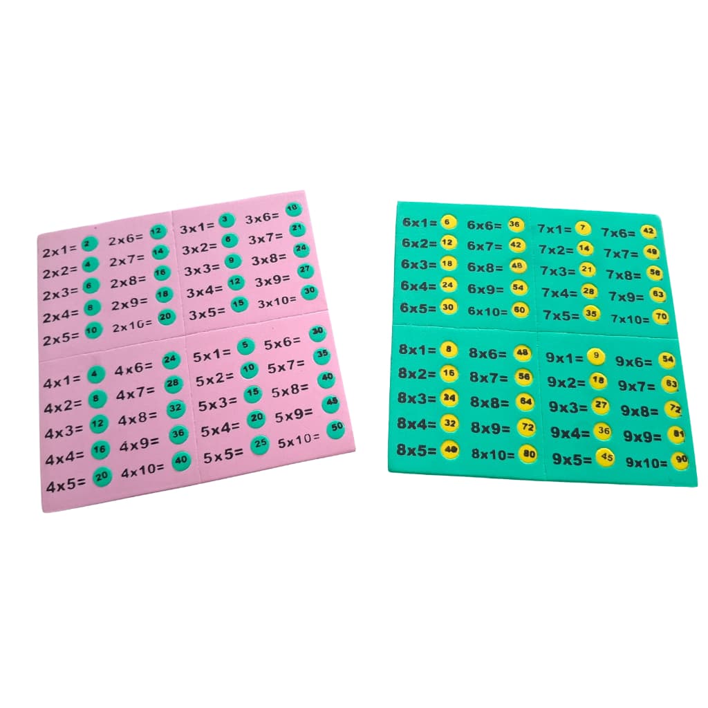 Quebra Cabeça em EVA Didática Jogo da Tabuada Multiplicação Educativo