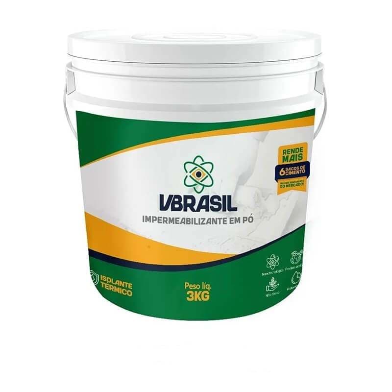 VBrasil Impermeabilizante em Pó 3kg Aditivo Hidrofugante para Concreto e Argamassa