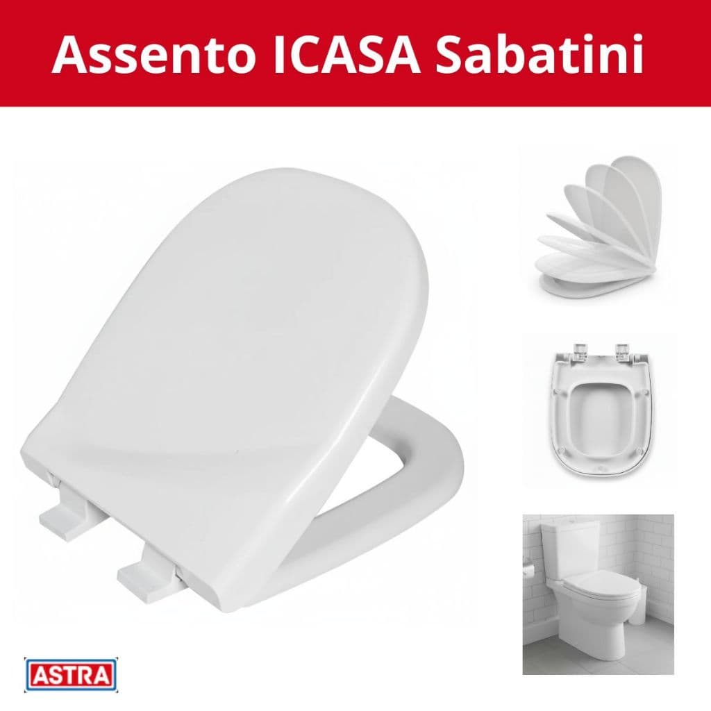 Tampa Sanitária Soft Close ICASA Sabatini Branco PP Astra