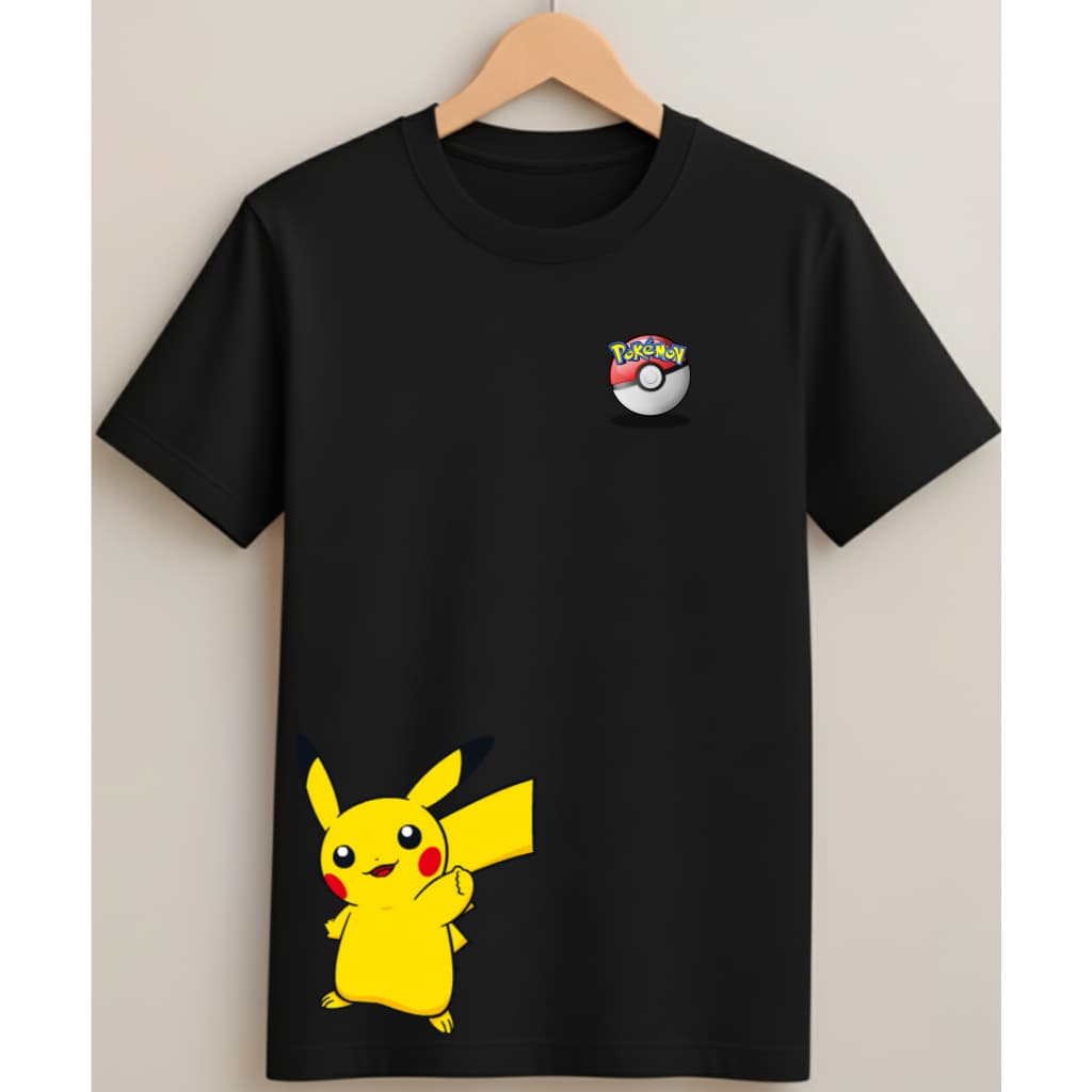 Camiseta Infantil 100% Algodão Juvenil Pikachu Lançamento