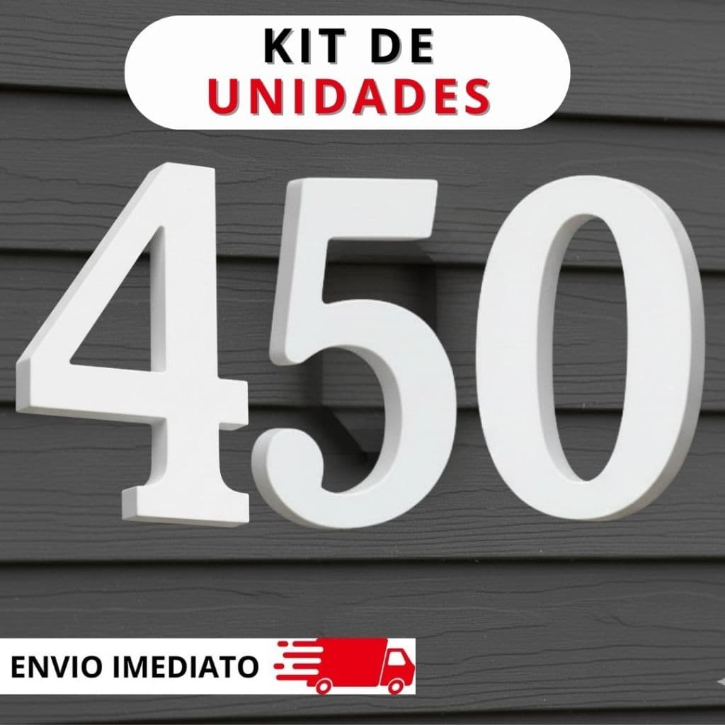 Números Residenciais KIT 2, 3 Ou 4 15 cm Numeral Moderno e Elegante Resistente À Prova D'Água e Sol