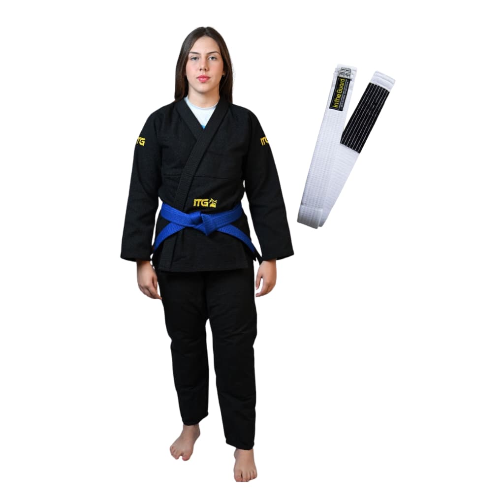Kimono Jiu Jitsu, Kimono Feminino + Faixa Jj, Kimono Feminino In The Guard - New