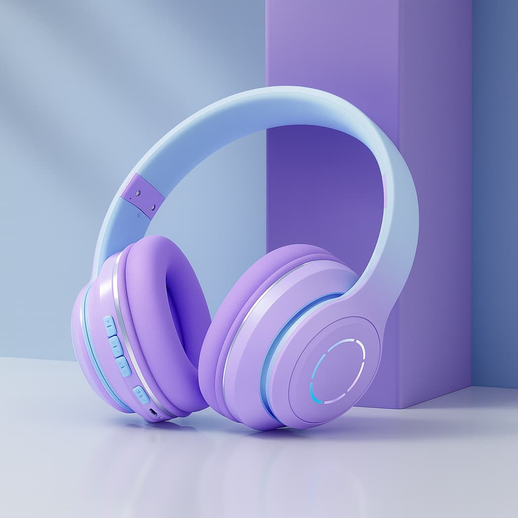 Fone De Ouvido Bluetooth colors Led Sem Fio Grande Bass Colorido esporte isolamento