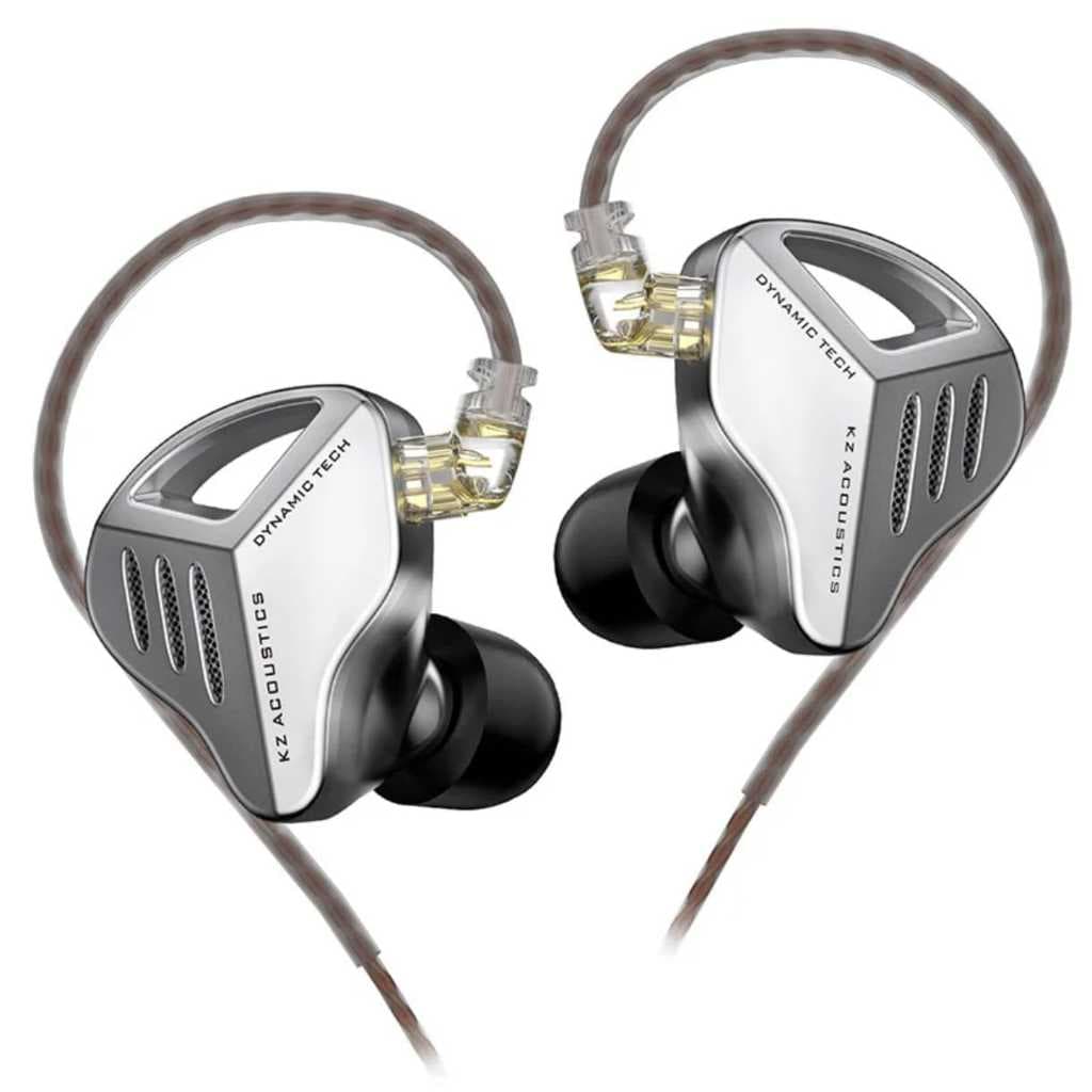 Fone De Ouvido Kz Zvx Prata Musicos Retorno Palco Dj Gamer
