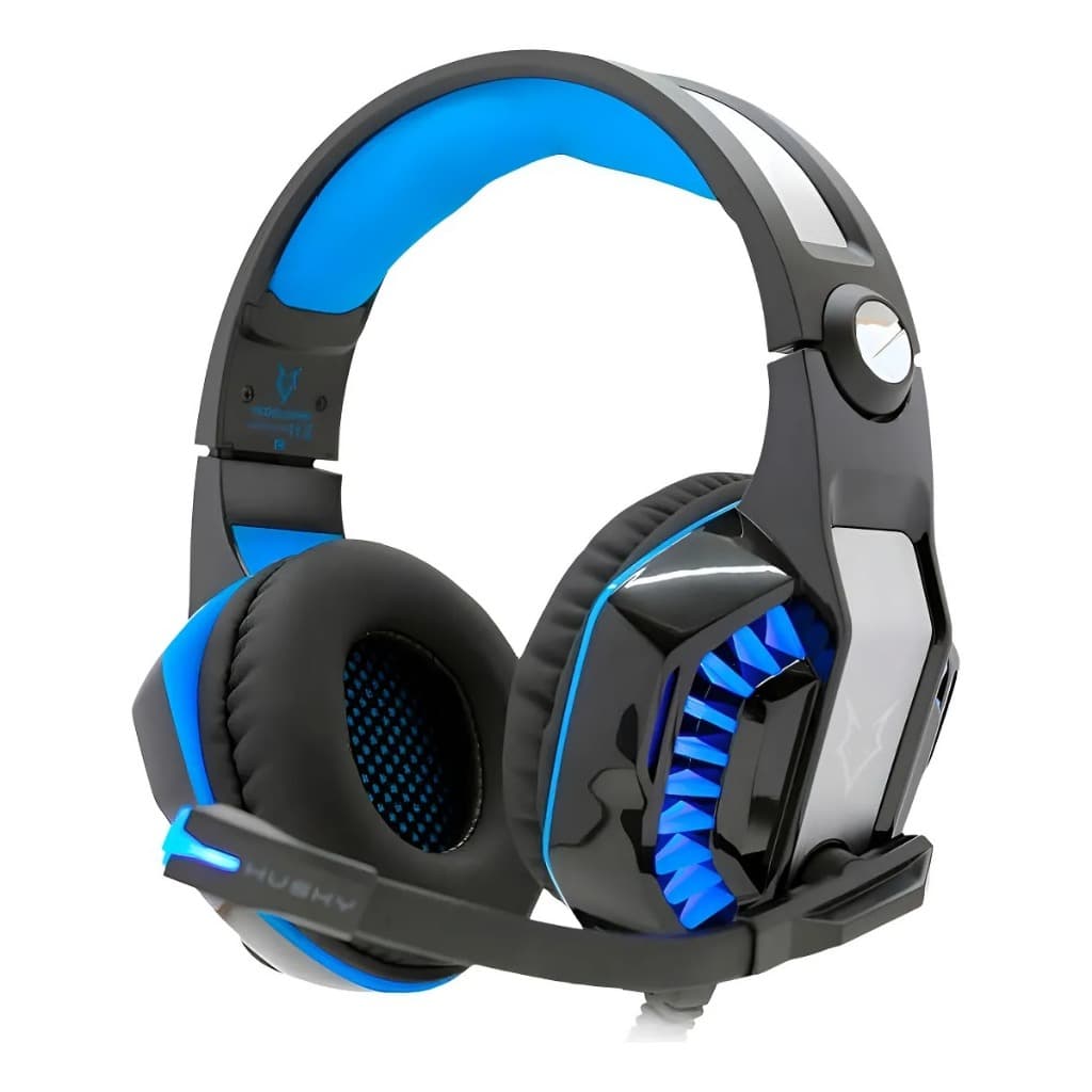 Headset Fone de Ouvido Gamer KNUP KP-491 Super Bass Poderoso LED P3+USB PC PS4 Xbox Switch Celular