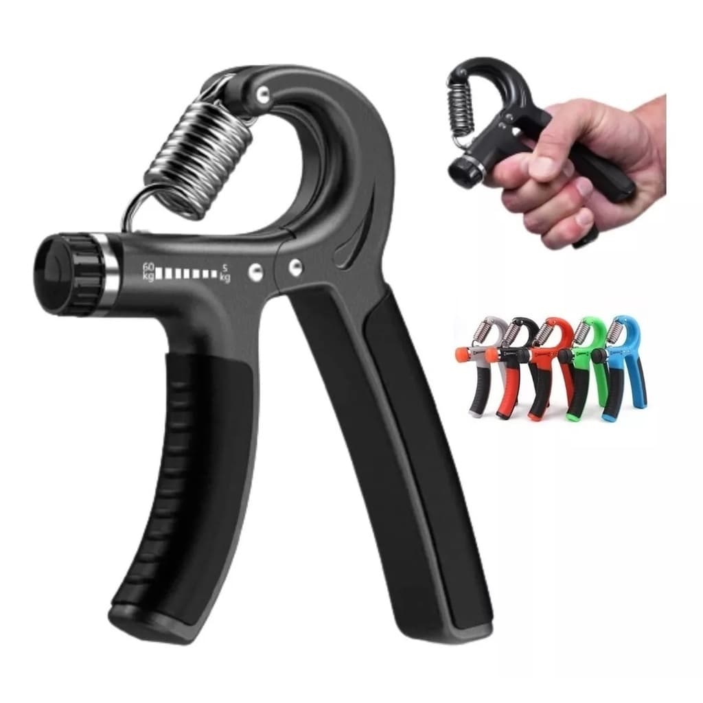 Hand Grip Ajustável – Exercitador de Mãos e Antebraços, Fortalece Punho e Dedos, Regulável 10kg a 60kg