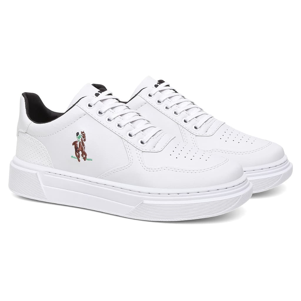 Tênis Masculino Casual Leve E Confortável Polo Plus Com Simbolo Colorido