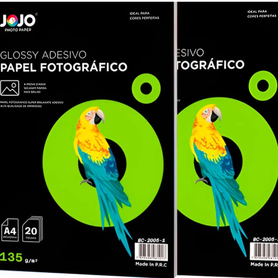 ADESIVO 135 G A4 FOTOGRAFICO.PREMIUM A PROVA D`ÁGUA. P/IMPRESSORA A JATO DE TINTA. C/ 500 FOLHAS.