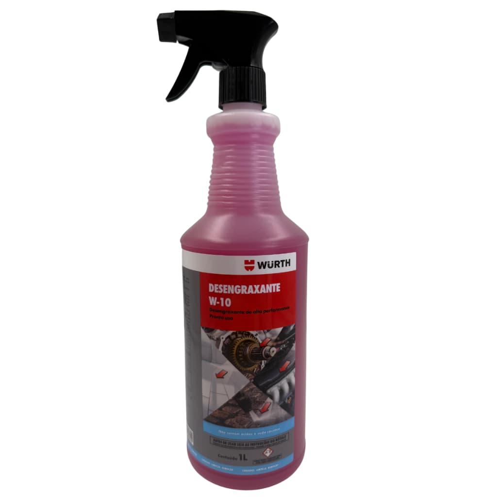 Desengraxante Multiuso W10 Spray Wurth 1L Limpeza Pesada Original Concentrado Automotivo Motor Graxa