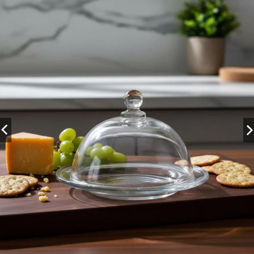 Queijeira de Cristal com Tampa - Elegância para Mesa Posta