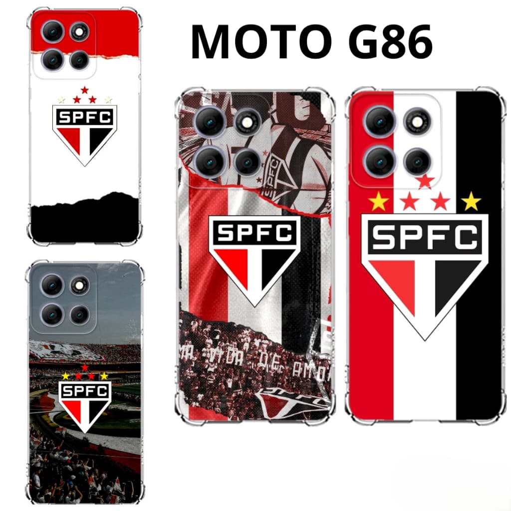Moto G86 Capa Inspirada no Tricolor  Capinha Case TPU Time São Paulo SPFC Motrola