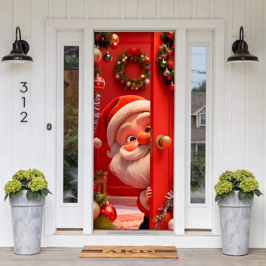Capa Porta Painel Mesa Feliz Natal Papai Noel