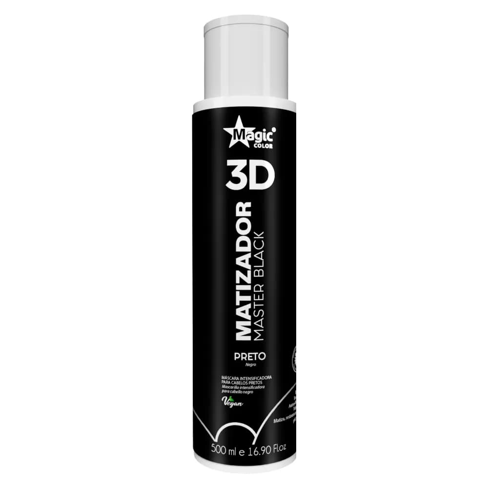 Magic Color Matizador 3D Master Black Efeito Preto Intenso 500ml - Máscara Pigmentada