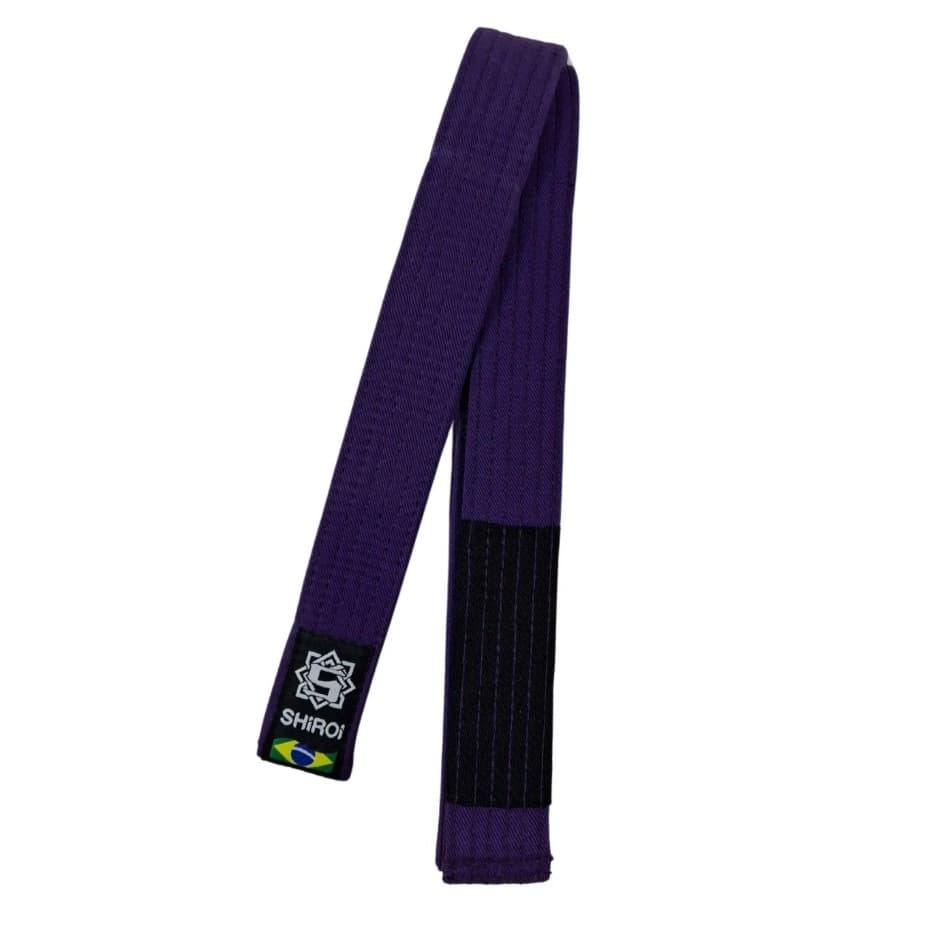 Faixa Jiu Jitsu Padrão Roxa Com Ponta Preta