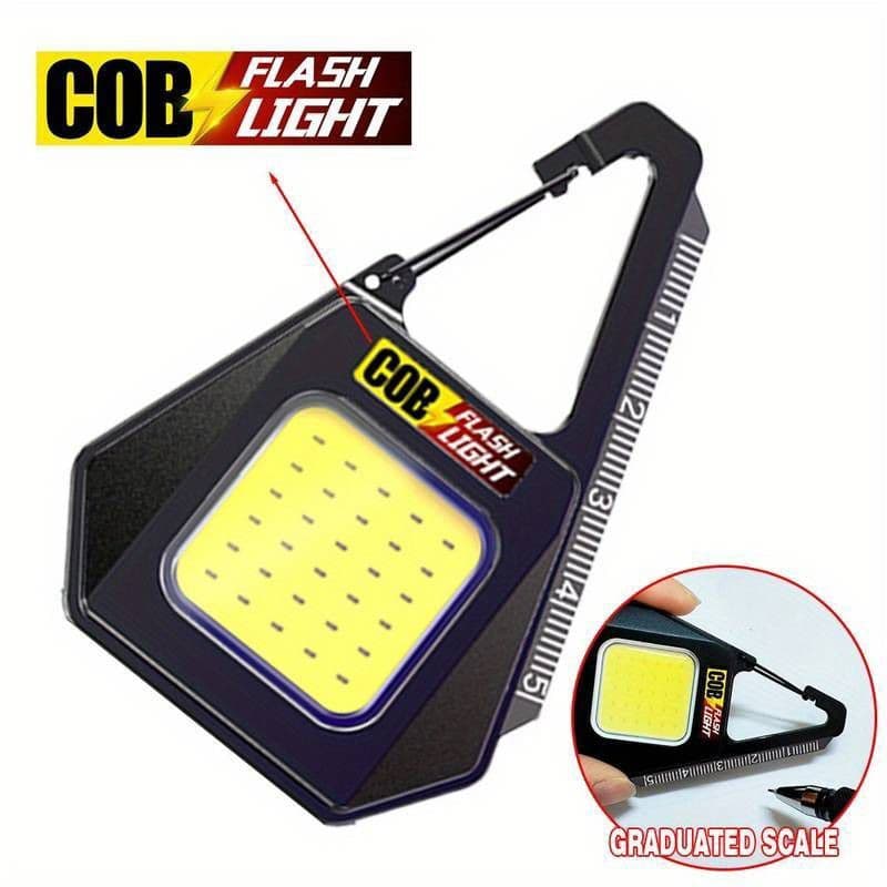 Mini Lanterna Tática COB, 3 modos de iluminação Com Chaveiro e Imã de Neodímio