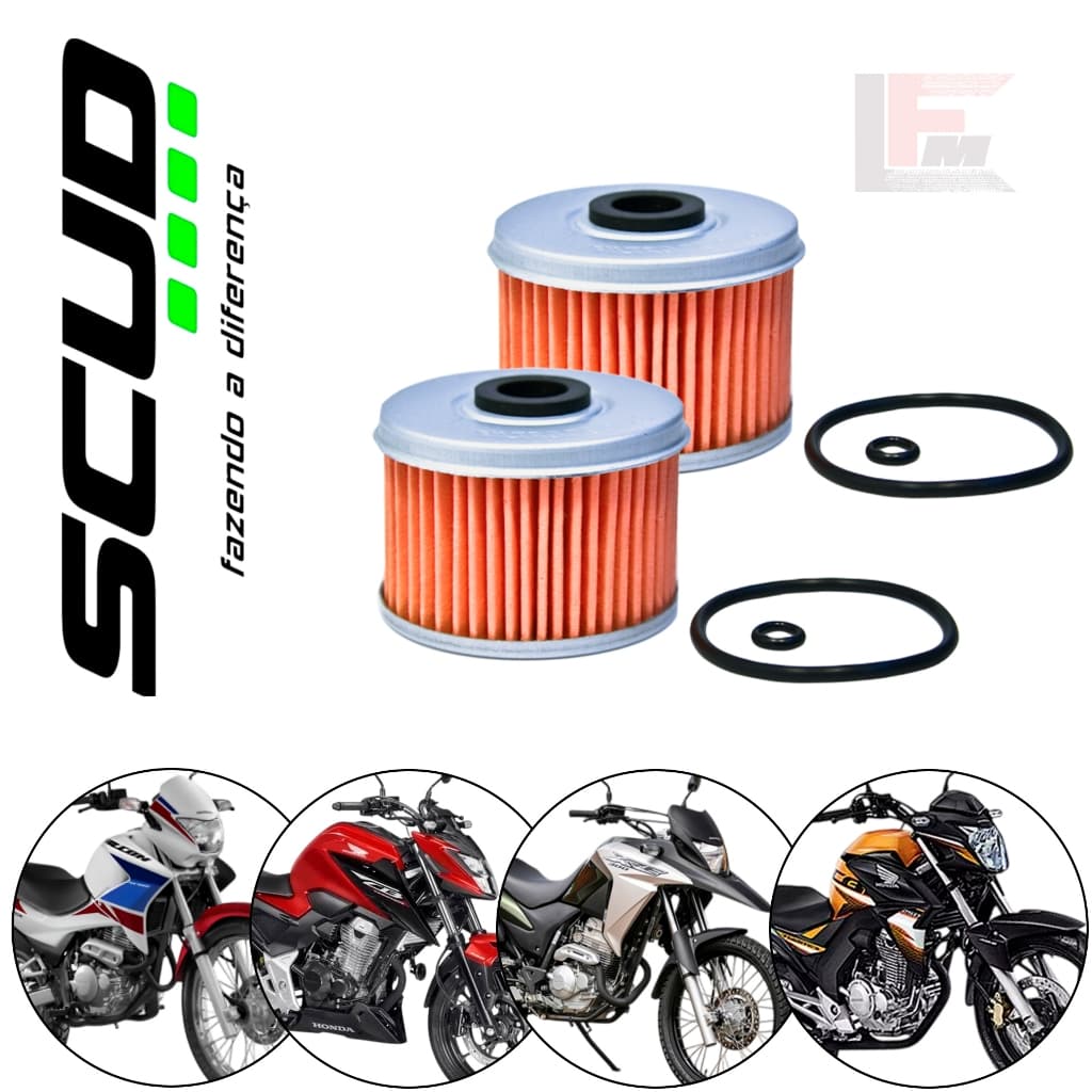 KIT FILTROS DE ÓLEO - SCUD - Cb300 - Twister 250 - Xre300 - Falcon