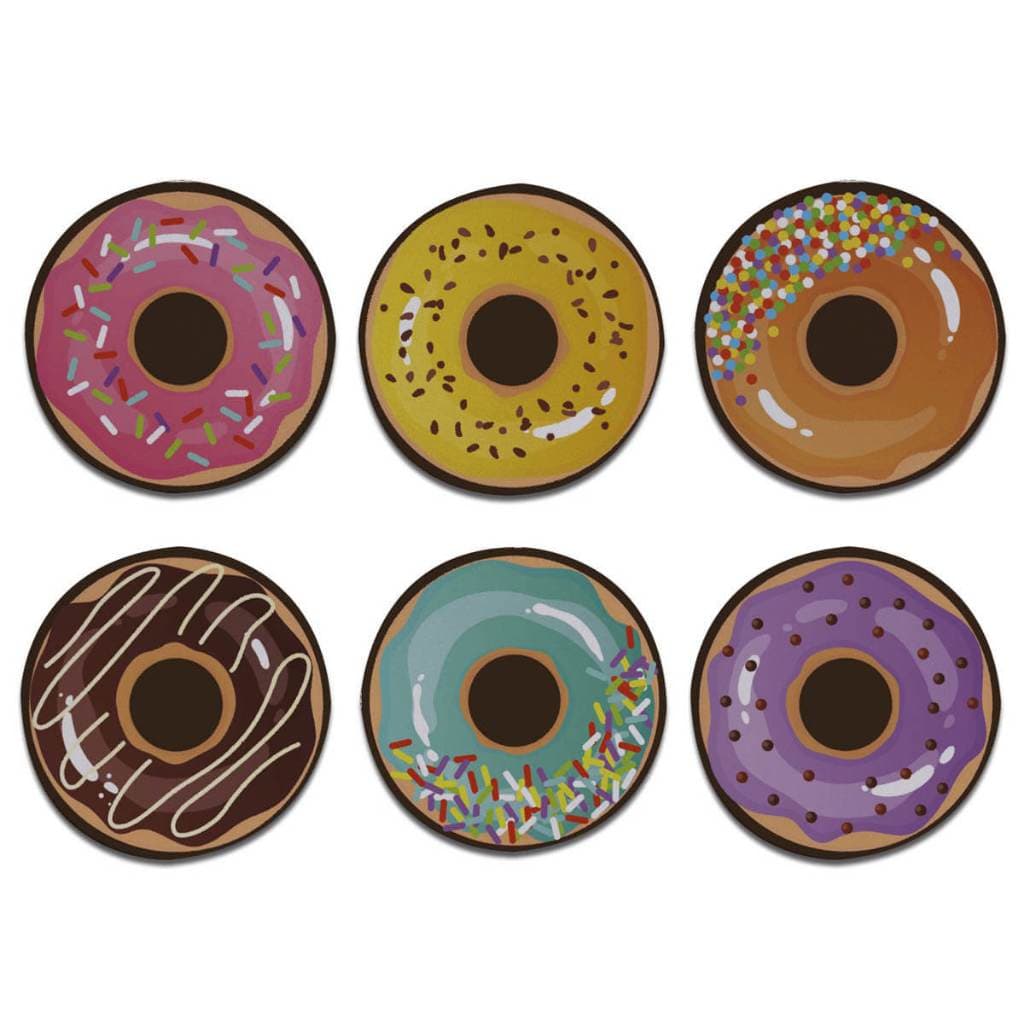 Kit 6 Porta Copos Criativos - Rosquinhas Donuts