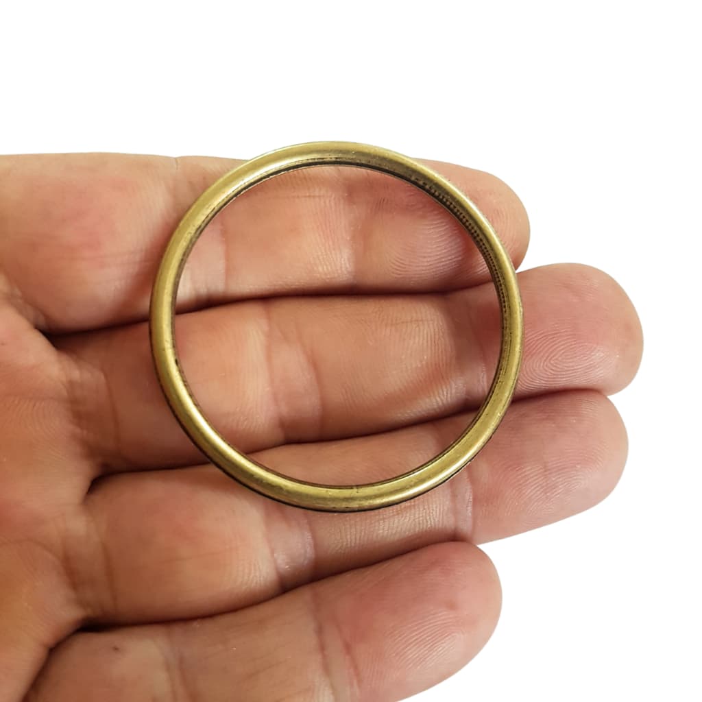10 Argolas Metal 40mm Sem Emenda Prateada ou Ouro Velho Roupas e Artesanatos