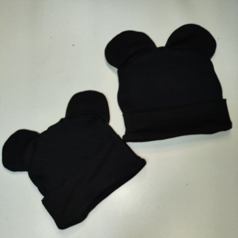 Touca com orelhinhas Mickey tecido duplo algodão