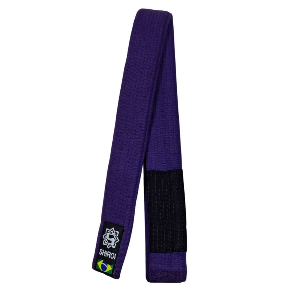 Faixa Jiu Jitsu Especial Roxa Com Ponta Preta - Shiroi