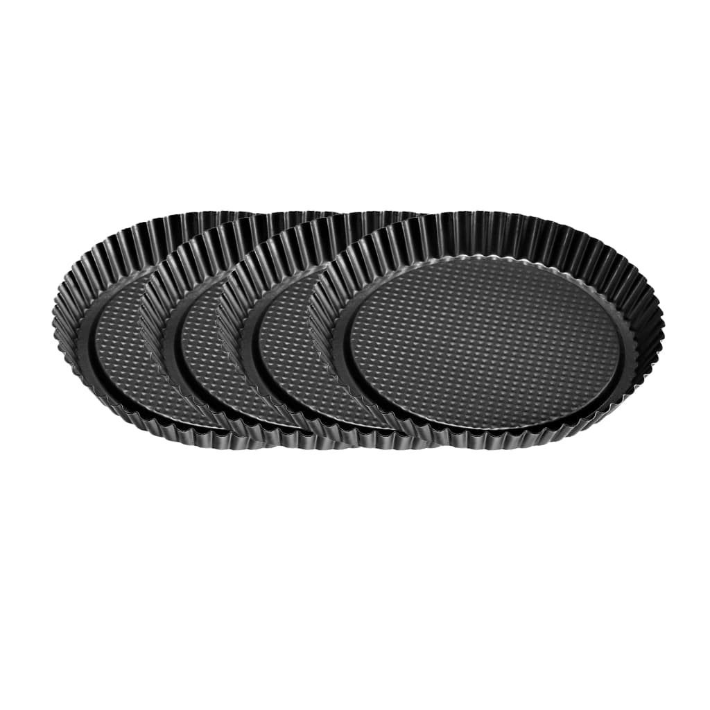 4 Forma Torta Crespa Assadeira Redonda Forminha Antiaderente Pudim Doce Sobremesa Pizza Torta Quiche