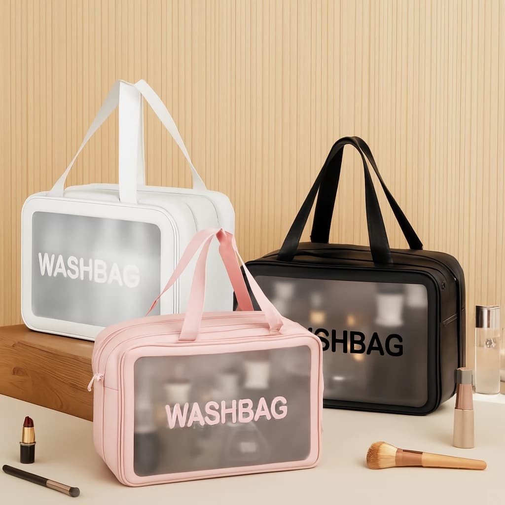 Necessaire Organizadora com Alça Zíper frontal Formato retangular garante segurança Viagens Malas